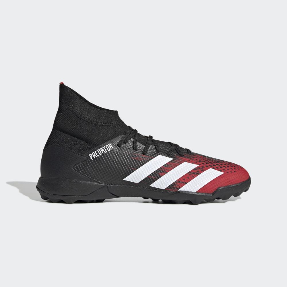 Adidasi Fotbal Adidas Predator 20.3 Turf Barbati Romania - Negrii/Albi/Rosii EF2208